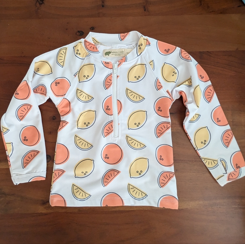 Monica + Andy Citrus Rashguard 12 - 18 months NWOT